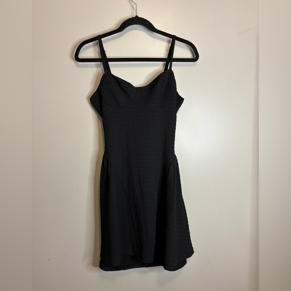 Cupshe Black Mini Dress with Spaghetti Straps
